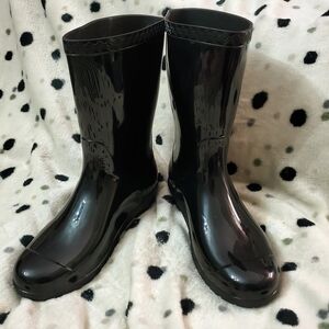 UGG Big Girl's Raana Black Rain Boots